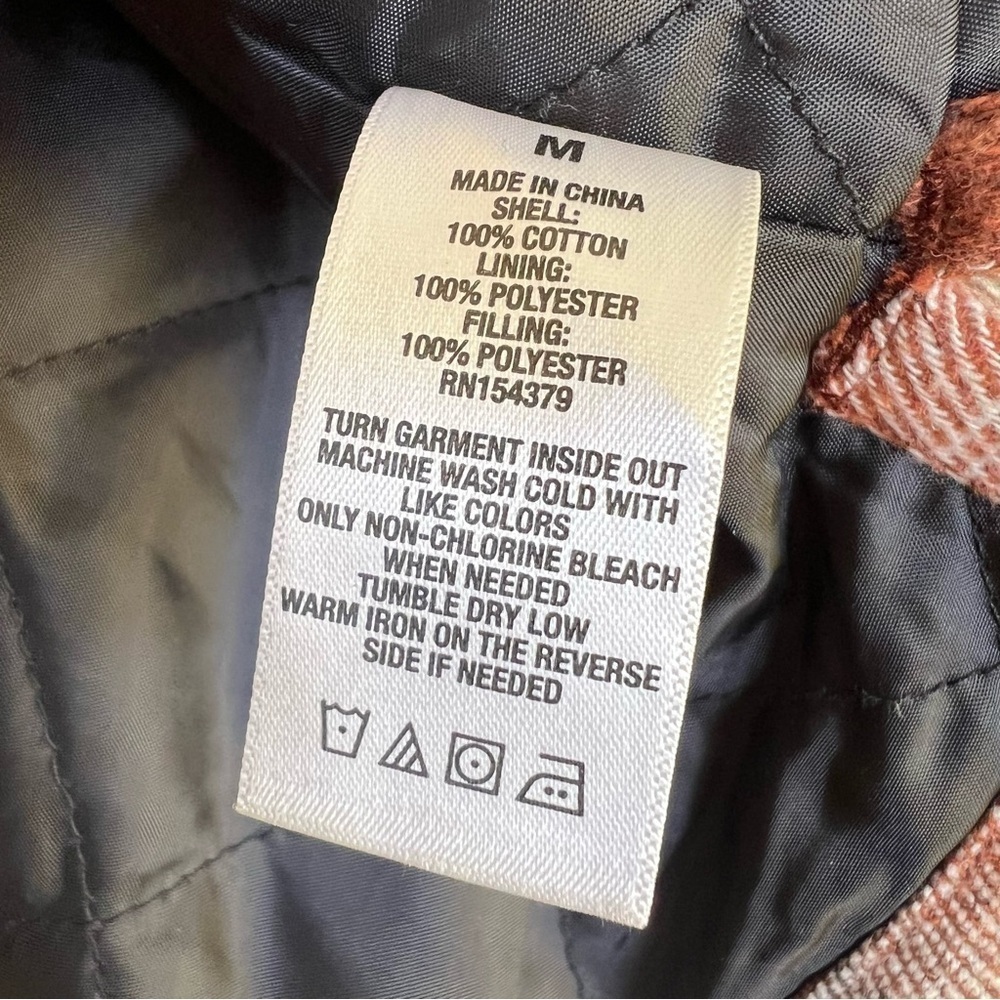Aeropostale Flannel Shacket Quilted Lining Snap Front Pockets Outdoor Gorpcore M - Picture 9 of 12